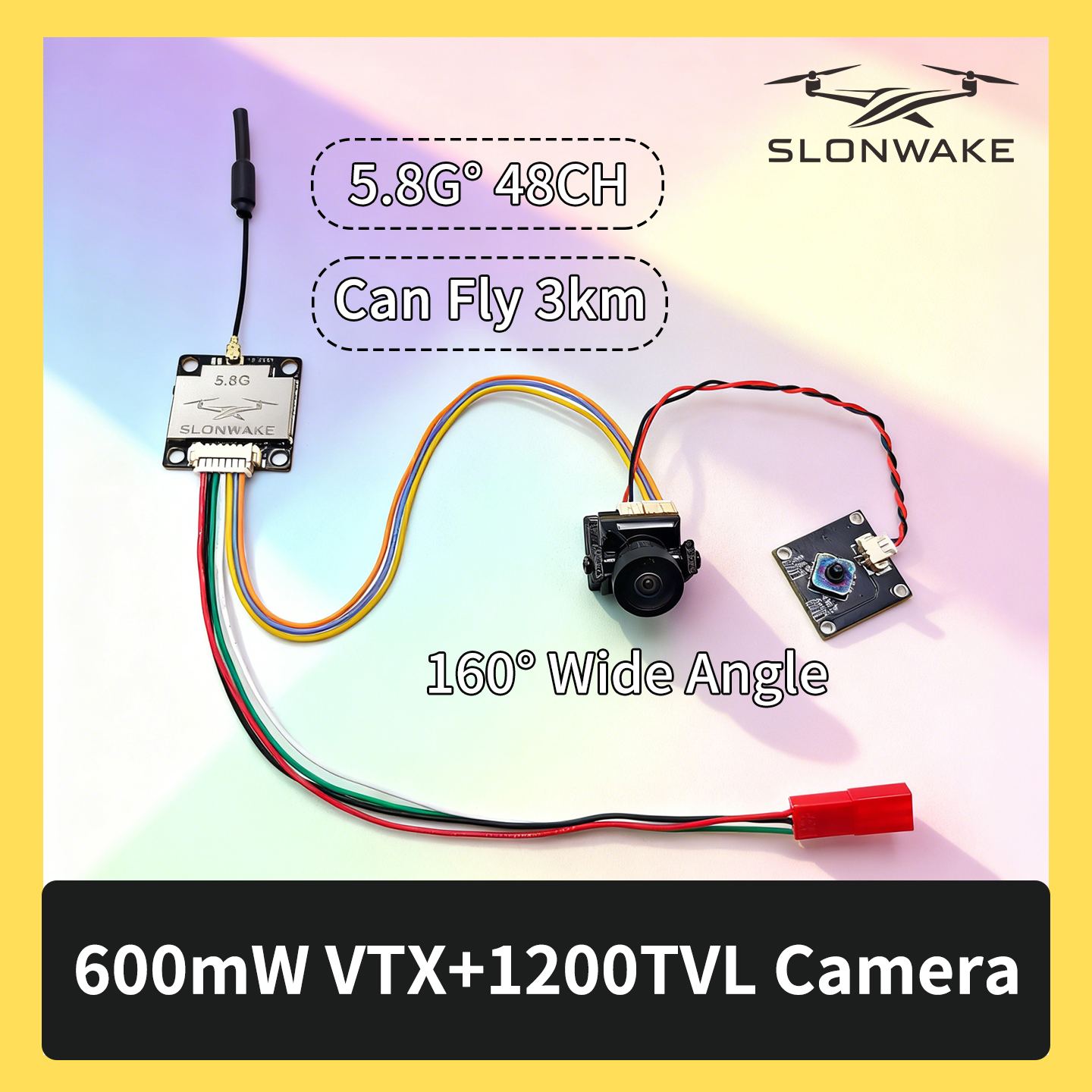 SLONWAKE 5.8G 600mW 7-24V FPV  - Drone Kit With Camera recension och pris