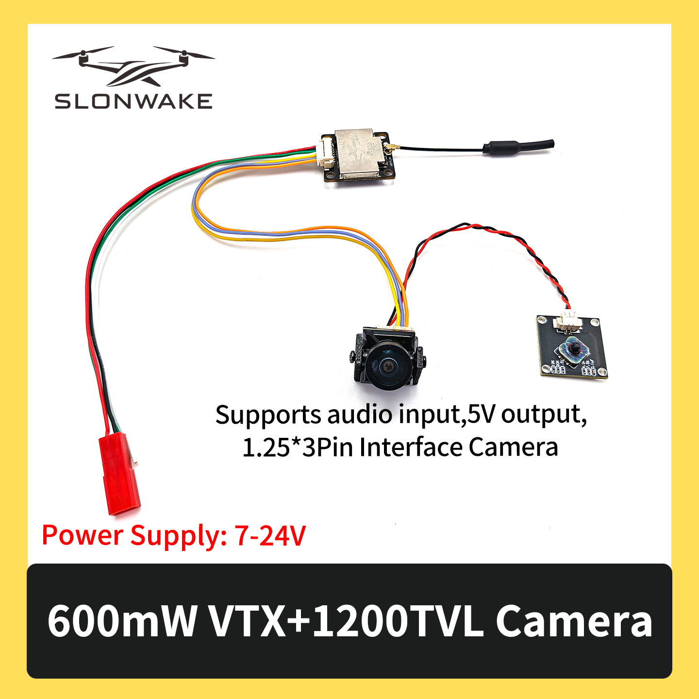 SLONWAKE 5.8G 600mW 7-24V FPV  - Drone Kit With Camera recension och pris