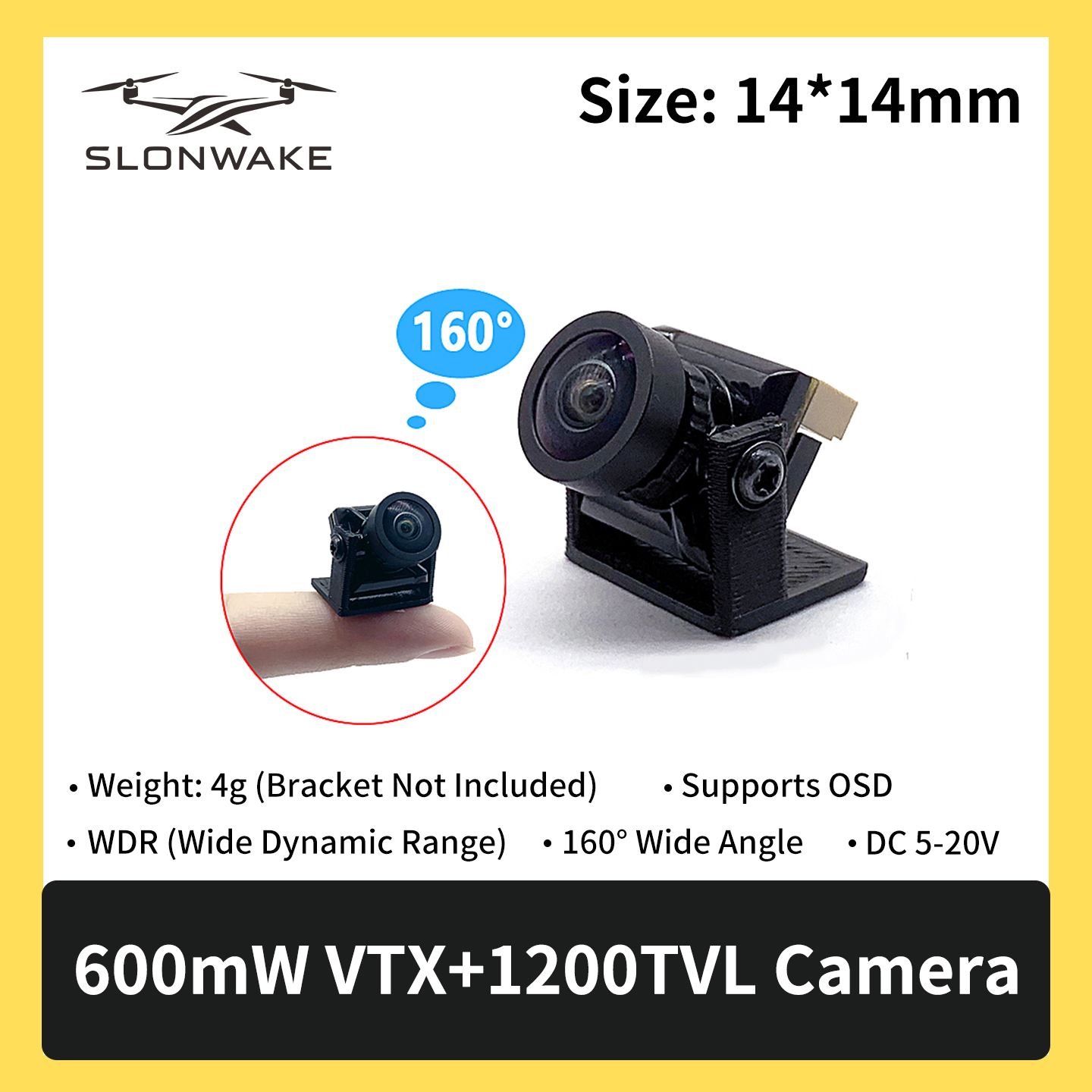 SLONWAKE 5.8G 600mW 7-24V FPV  - Drone Kit With Camera recension och pris