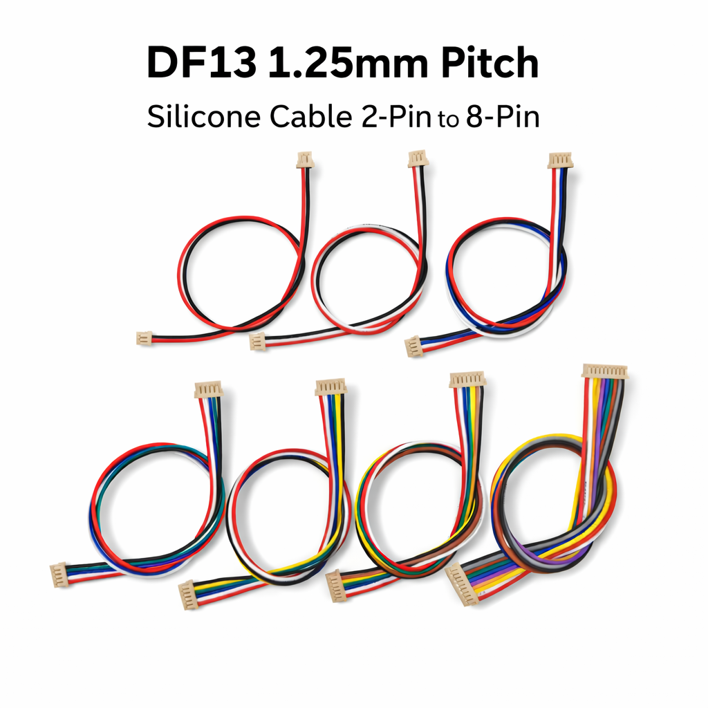 5PCS DF13 1.25mm Connector Cab - Drone Kit Hexacopter recension och pris