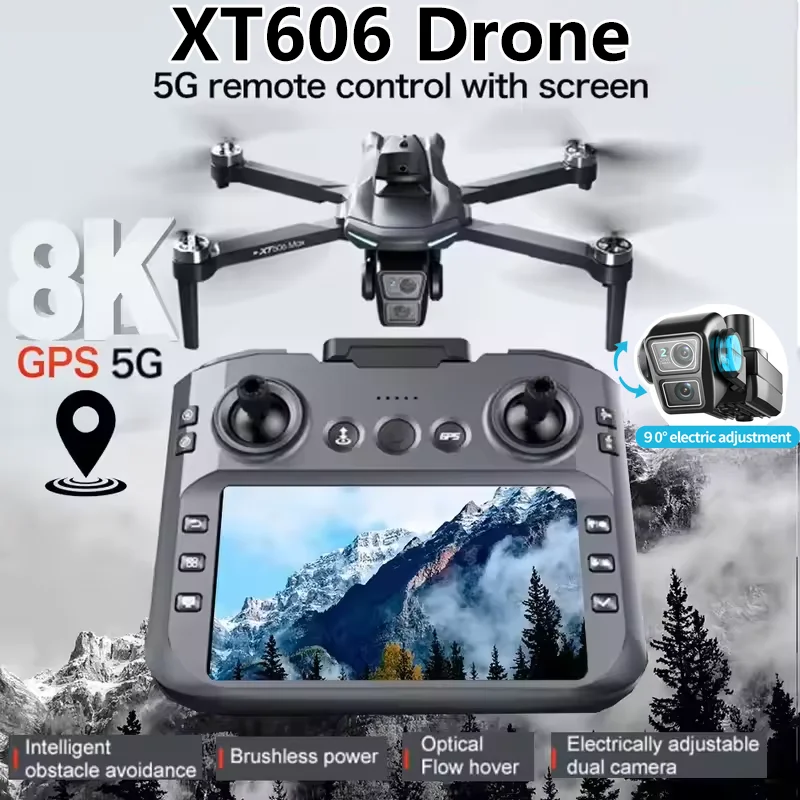 XT606 Foldable Drone 4K Dual C - Drone Kit Long Range recension och pris