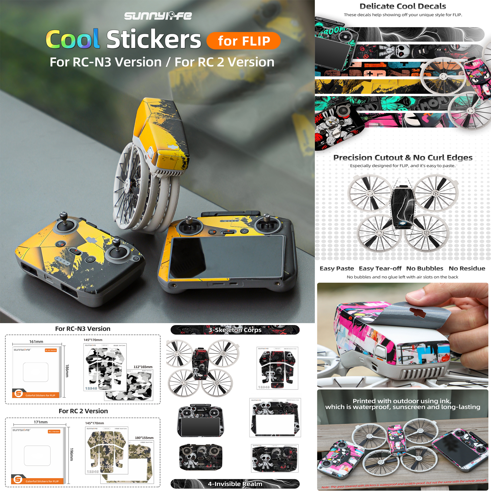 Sunnylife Sticker Kit for DJI  - Drone Kit Waterproof recension och pris