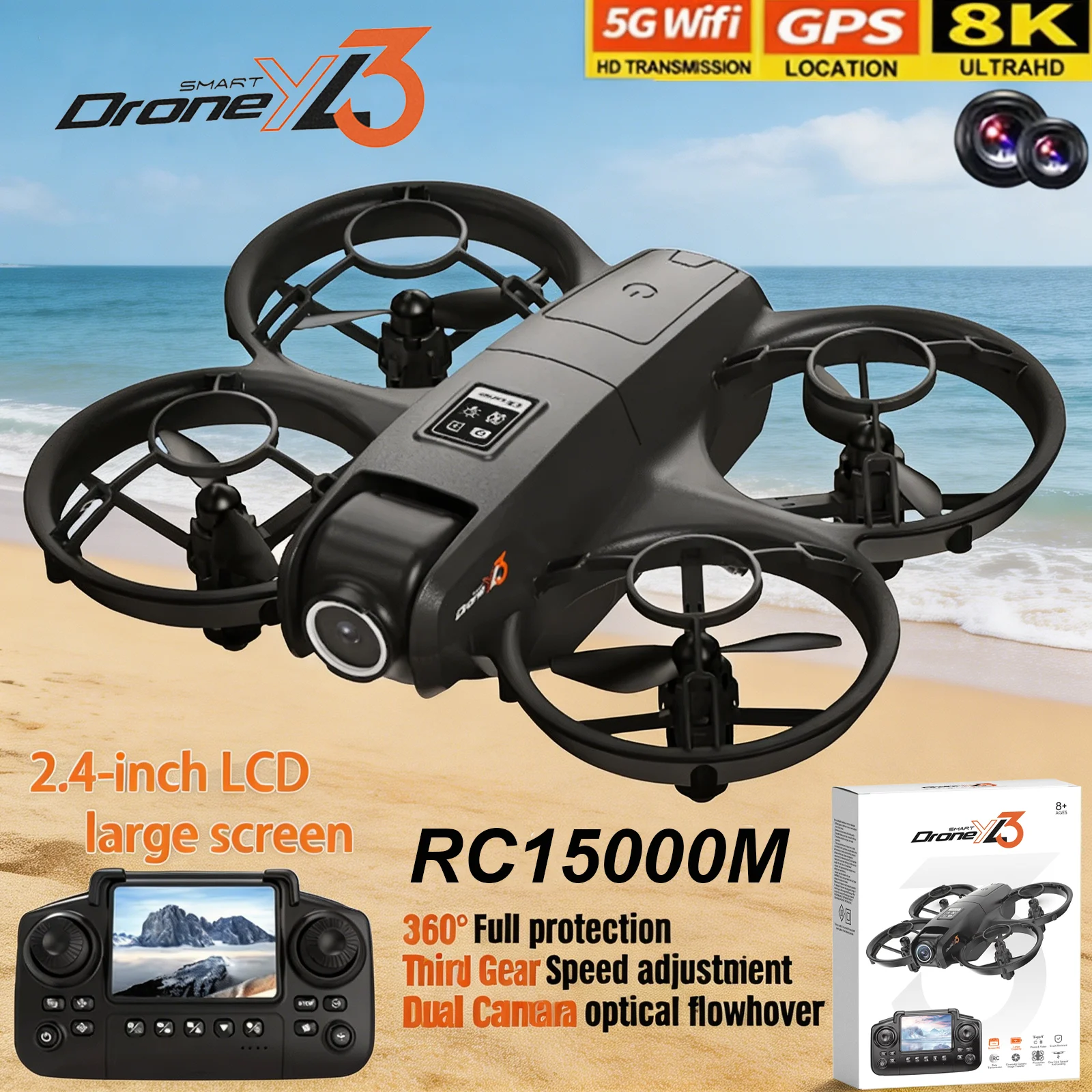 New YL3 RC Drone 8K 1080P Wide - Drone Kit Professional recension och pris