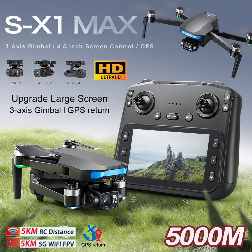 New S-X1 MAX Drone GPS 8K Prof - Drone Kit Professional recension och pris